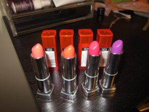 From left: Shocking Coral, Vibrant Mandarin, Vivid Rose and Brazen Berry