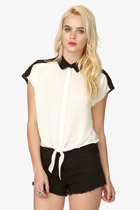 Black & White Georgette Top- Forever 21 $17.80