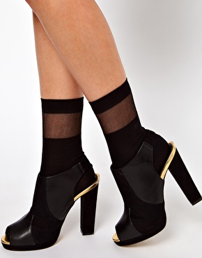 Sheer Stripe Sock $6.79