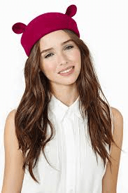 Nasty Gal- Little Bear Wool Hat (Berry) $45.00