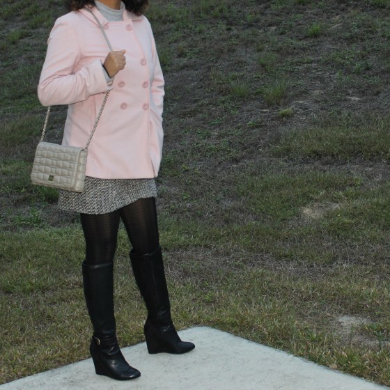 peacoat,pink,jacket,fall,look,post,blog,kate spade, bag, neutral, quilted, handbag