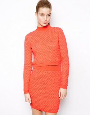 Asos -Sweater & Mini Skirt In Quilted Stitch Top- $64.82 Skirt- $55.56