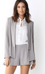 Forever 21 Textured Blazer & Flutter Shorts Blazer- $29.80 Shorts- $17.80