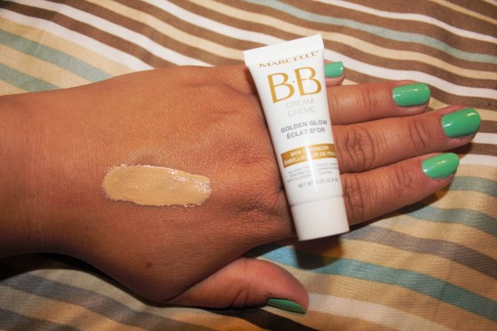 Marcelle BB Golden Glow. It's said to: Provide a healthy glow effect with just the right hint of illumination, Even out skin tone, Offer immediate and long-term hydrating benefits, Protect from premature aging and environmental stresses, Promote skin regeneration, Soothe and calm skin, Reduce the appearance of imperfections and Control shine 