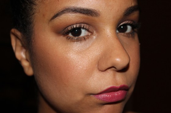 I added a slightly nude gloss on top and the lighting is different in this photo. It just goes to show how versatile and pretty this color is!